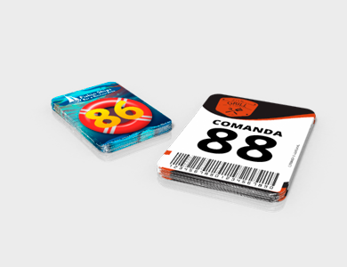 Comanda com Dados Variáveis em PVC 0,5mm Fosco Frente e Verso 13,6x21,1cm - 4x0 - 1 unid