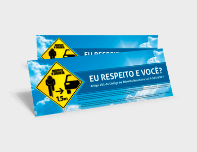 Adesivo de Parachoque em Vinil 32x45 - 4x0 - 1000 unid