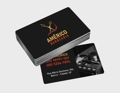 Cartão de Visita com 4 Cantos Arredondados Couchê 300g Laminação Holográfica 9x5cm - 4x1 - 10000 unid