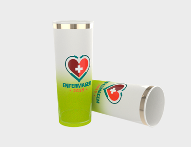 Copo Long Drink Dêgrade com Borda Metalizada 350ml - 1 Cor de Impressão - 1x1 - 250 unid