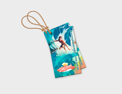 Tag Couchê 250g Verniz Total Frente 5x9cm - 4x4 - 100 unid