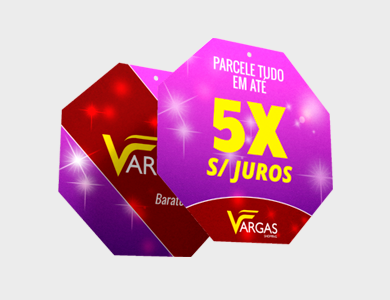 Móbile Octagonal Grande PVC 0,3 mm Verniz Frente e Verso 47x47 cm - 4x4 - 250 unid